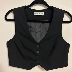 Bershka Black Cropped Vest